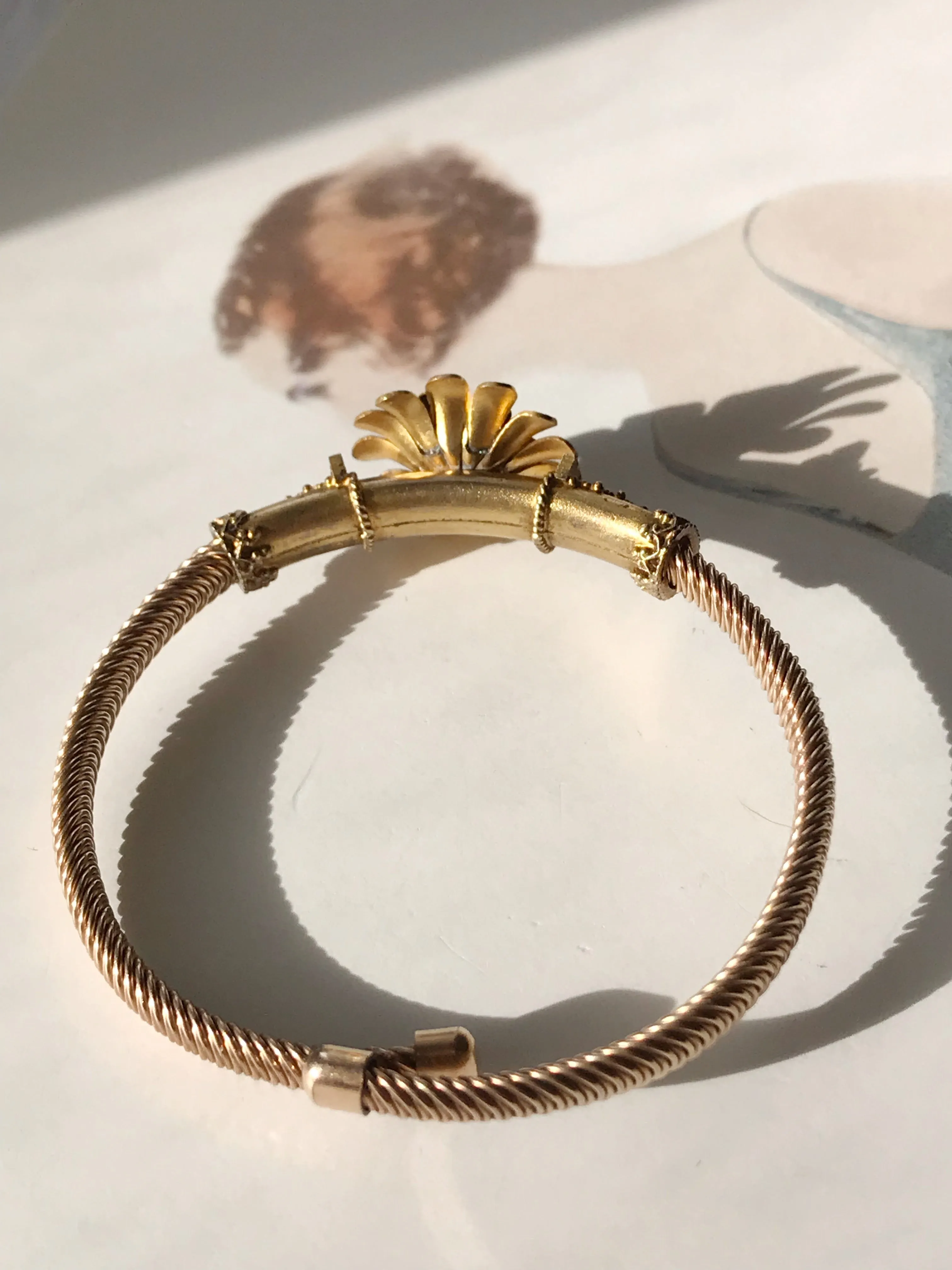 Victorian Gold Filled Flower Bracelet
