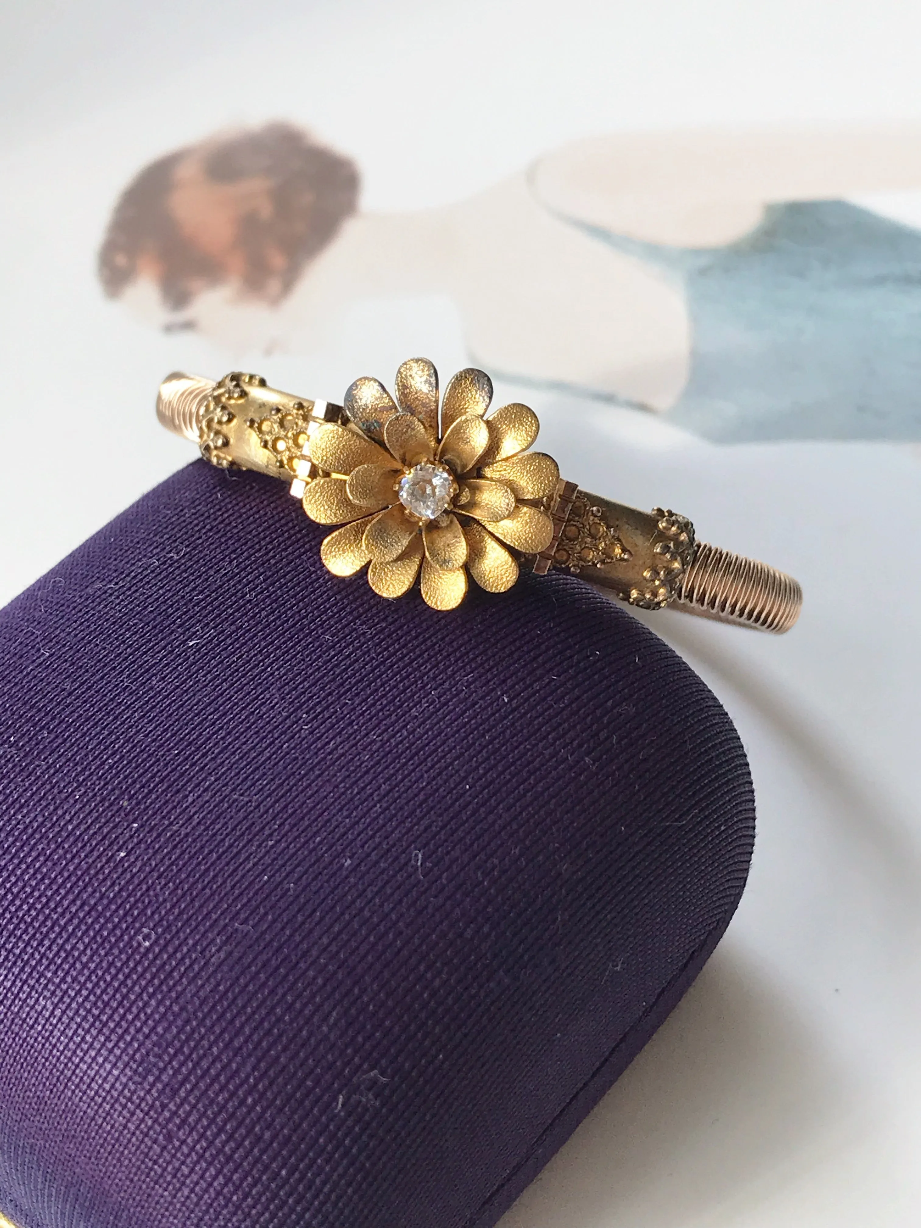 Victorian Gold Filled Flower Bracelet