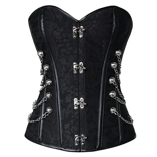 Victorian Steampunk Lace Up Brocade Corset