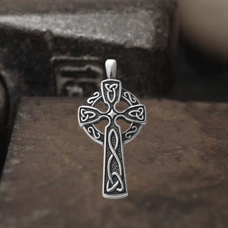 Viking Celtic Cross Stainless Steel Pendant