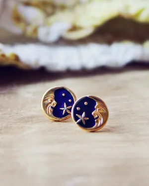 Vintage Moon & Stars Earrings