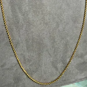 Vintage Rolo Link Chain Necklace