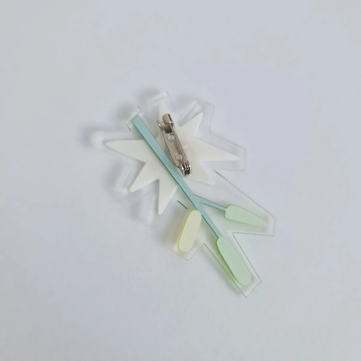 White Lily Flower Brooch